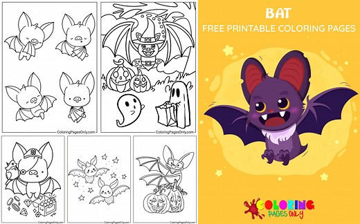 30  Bat Coloring Pages - Free Printable PDF & Online Coloring