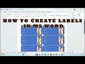 HOW TO CREATE LABELS IN MS WORD #microsoft #technology