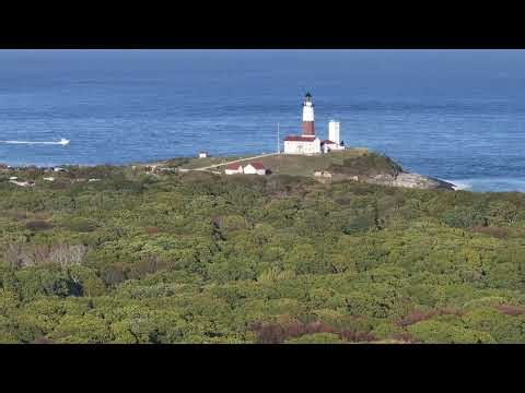 Drone View Camp Hero to Montauk Lighthouse