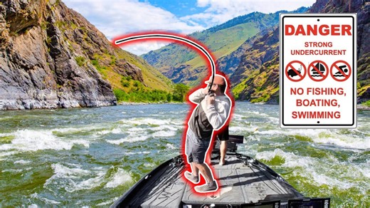 Unexpected catch fishing strong river current