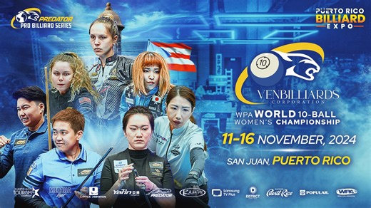 https://bit.ly/WomenWorld10 🌎 VenBilliards Corporation WPA Women’s World 10 Ball Championship 🗓️ Nov 11-16 💰 $175,000 👤 48 players ⚙️ WPA sanctioned 📍San Juan, Puerto Rico | Predator Pro Billiard Series
