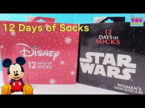 Disney Star Wars 12 Days Of Socks Advent Countdown Calendar Unboxing Review | PSToyReviews