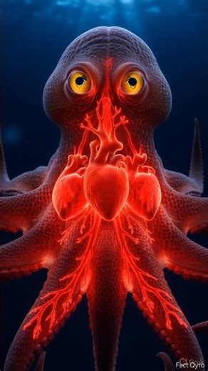 🐙 Samandar Ka Alien! Octopus Ke 3 Dil Aur Neela Khoon 😱 #octopus #seafacts #factqyro #shorts