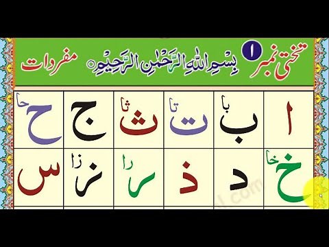 Lesson 1: Alphabets | Mufradat | Haroof e Hija | Haroof e Tahaji | Noorani Qaida with Tajweed