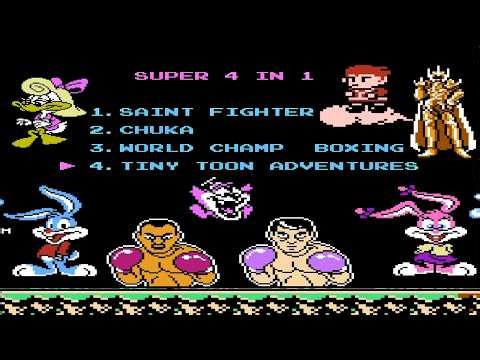 NES 4 in 1 Super Games : All Games Playthrough & Review