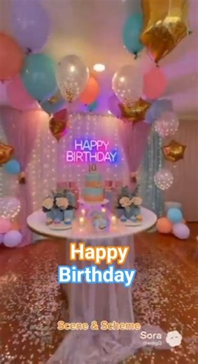 Dream Birthday Room Reveal 🎊✨ | Birthday Celeberation Idaes #short #birthdayshorts #birthdayideas