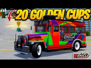 All 20 Golden Cups Locations in Vehicle Legends Roblox!