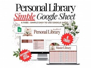 Digital Book Tracker Google Sheets: Personal Library & Reading Log - Etsy