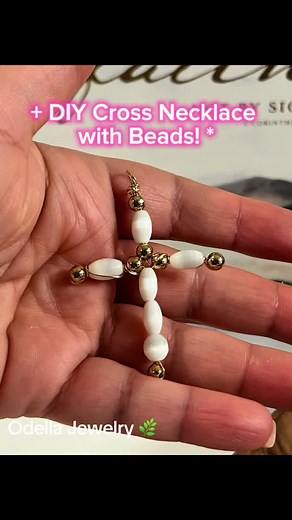 DIY Cross Necklace Tutorial with Beads