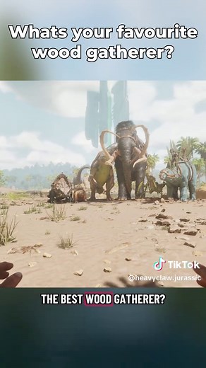Top 5 Wood Gathering Creatures in Ark Survival Asvended - - #ark #arksurvivalascended #fyp #dinosaur #tutorial
