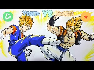 COMO DIBUJAR A GOGETA VS VEGITO FÁCILMENTE Dragon Ball Z SPEED DRAWING