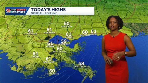 Easy, breezy, cooler Friday in your New Orleans forecast