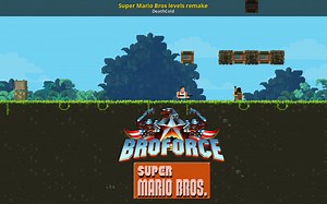 Super Mario Bros levels remake Mod for Broforce | Broforce Mods