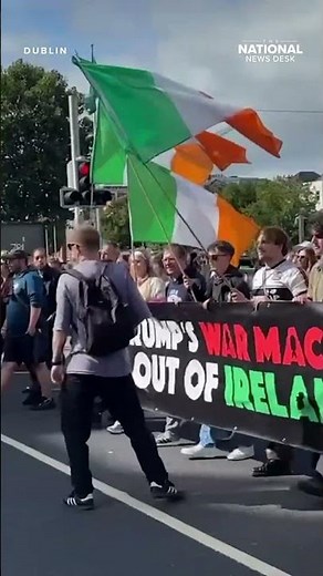 Dublin protesters rally amid Trump’s IRELAND visit