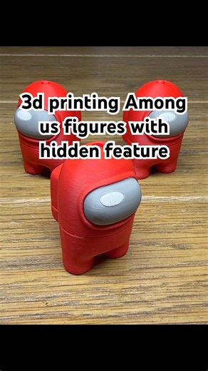 3d printing an Among us figure. #3dprint #3dprinting #amongus #bambua1 #3dprinter