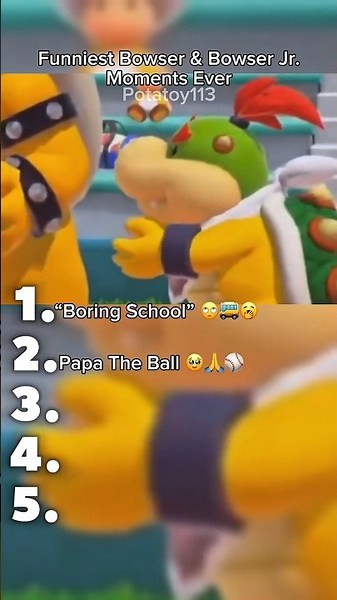 Funniest Bowser & Bowser Jr. Moments Ever 🐢👶👨🤣(no.2 Bro Just want the Ball!! ⚾️🥹)