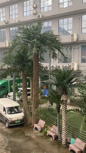 Windproof and Waterproof Artificial Palm Trees For Outdoor Landscape. #palmtree #coconuttree