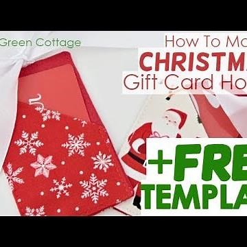 How To Make an Easy Christmas Gift Card Holder - Free Pattern