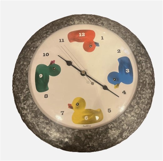 Fox Klox Foxklox Colorful Rubber Ducks Wall Clock, Made in USA - Etsy