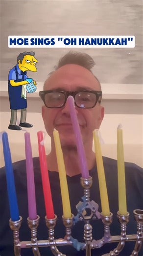 Hank Azaria on Instagram: "Moe wants to chime in before yous light the final candle tonight 🕎 @thesimpsons"