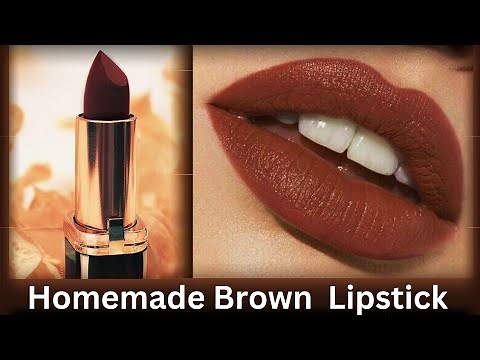 How to make Natural Lipstick at home 🤩 | Viral Brown Lipstick for dusky skin🔥 | DIY Makeup.#lipstick