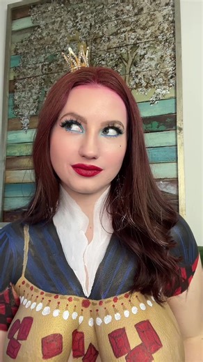 Happy Valentine’s Day #fyp #redhair #cosplay #queenofhearts #bodypaint