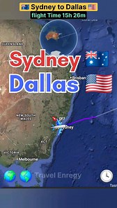6.2K views · 70 reactions | Australia Sydney  to Dallas usa  flight Route direct flight ✈️ Operator by Qantas #FlightRoute ✈️ #Travelvideo #FlightRoute ✈️ #TravelByAir  #AirTravelJourney #NonStopFlight #DirectFlight #ConnectingFlights #SkyRoute #TravelUpdates #AviationLovers #GlobalRoutes #AirlineJourney #ExploreByFlight #FlightTracker #WanderlustByAir #SkyHighTravel #travelEnregy #viralreels #trending #flighttrave #Viralvideo #fbViralreels | Travel Energy | Facebook