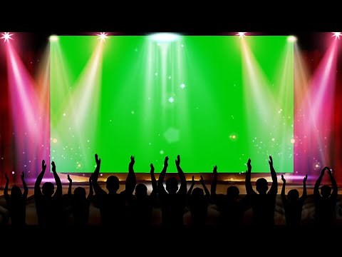 Theatre stage lights green screen