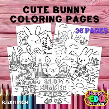 Summer Bunny Coloring Pages – Rabbit Printable Sheets | Coloring Sheets