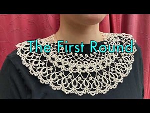 Tatting - Victorian Trellis Doily (or Collar!) - The First Round