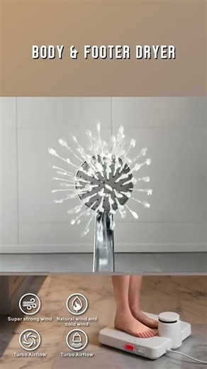 360° gentle air flow for a cleaner, faster dry. Electric body dryer