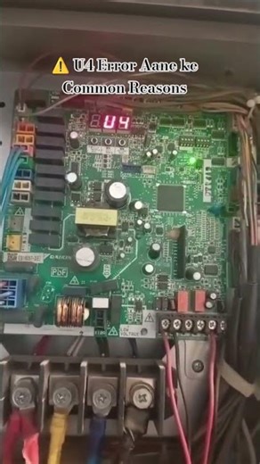 Daikin vrv x⚠️U4 Error Aane ke Common Reasons#shorts#video#DaikinVRVPCBProblem#DaikinVRVWiringIssue
