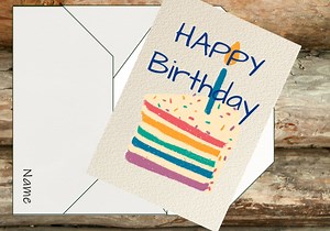 Animated Birthday Card- Happy Birthday Card- Digital Birthday Card- Digital Download-featuring Rainbow Cake- Powerpoint Card - Etsy