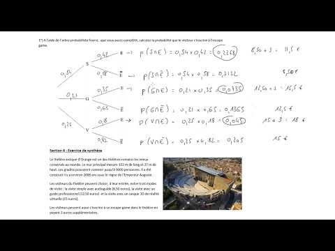 Exercice de probabilités terminale