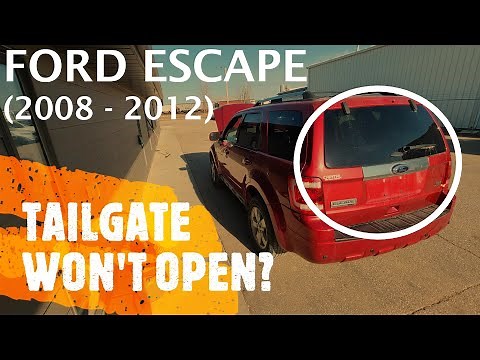 Ford Escape - LIFTGATE / TAILGATE WON'T OPEN? (2008-2012)