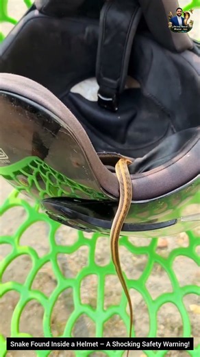 Snake Found Inside a Helmet – A Shocking Safety Warning! #snake #wildliferescue #wildlife