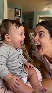 The cutest reaction ever! 💕” or “Wait for the end! 😂 #baby #babyreaction #adorable #babylaugh
