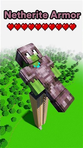 Upgrading Zombie's Armor VS Tower #minecraft #teardown