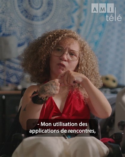 AMI-télé on Instagram: "Pour vivre sa sexualité, Joanie-Marika, une personne sourde et handicapée, utilise les applications de rencontre, s’exposant ainsi à des abus. Ce qui pourrait être évité si elle avait accès à des services encadrés et à un travailleur du sexe qualifié. Toucher, mercredi 21h sur AMI-télé et AMI+."