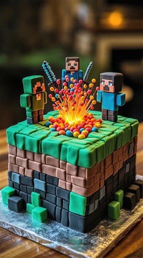 Minecraft TNT Cake Surprise: What’s Inside?