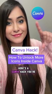 Canva Hack! Here’s How To Unlock Over 7M icons on Canva! #canvahacks #canvatips #canvatutorial #canvadesign #canvaforbeginners #canvaforsmallbusinesses | Inuri Munasinghe