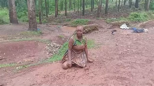 I'm told the lady was caught collecting firewood in someone's land. The incident happened in Bomachoge. This is someone's mother ffs!!