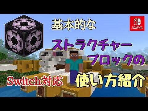 【マイクラ】基本的なストラクチャーブロックの使い方紹介 統合版 Minecraft