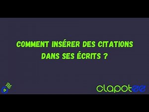 Utiliser les citations à l'écrit