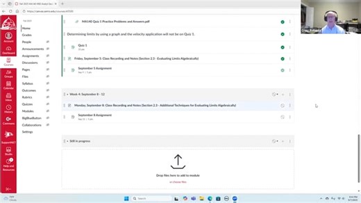MA140 September 8 2025 Class Recording