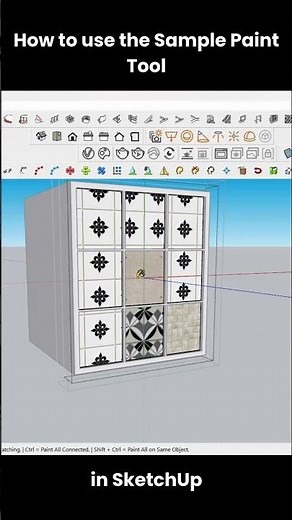 How to use the Sample Paint Tool in SketchUp like a pro #shorts