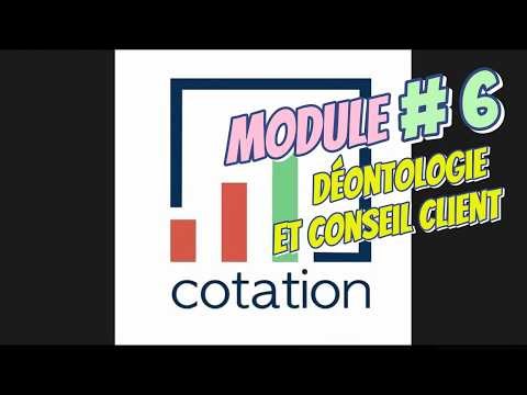 Module N°6 "Déontologie / conseil client" #trading #formation #bourse #france #cpf #finance #action