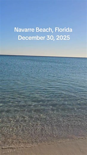 Navarre Beach, Florida 12-30-25 The Gulf is so calm today even with the chilly wind. 49 degrees with a feels like temp of 44. #navarrebeach #floridagulfcoast #emeraldcoast #beachwalk | Gulf Coast Journeys