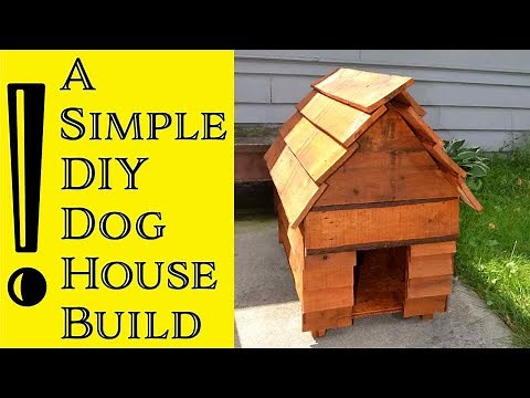 A Simple DIY Dog House Build - Wood Plank Style Dog House🛠