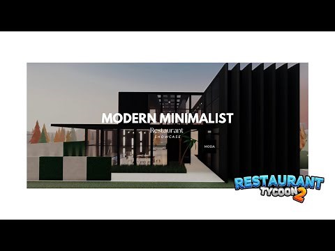 Restaurant Tycoon 2 | Modern Black Minimalist Mega Plot Restaurant Tour (Design Idea) | Roblox